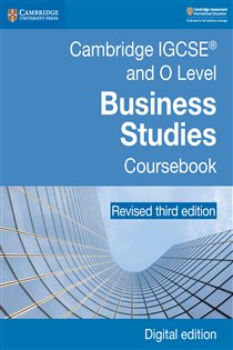Book cover: Cambridge IGCSE® and O Level Business Studies Revised Coursebook Digital Edition, by Mark Fisher (preview)