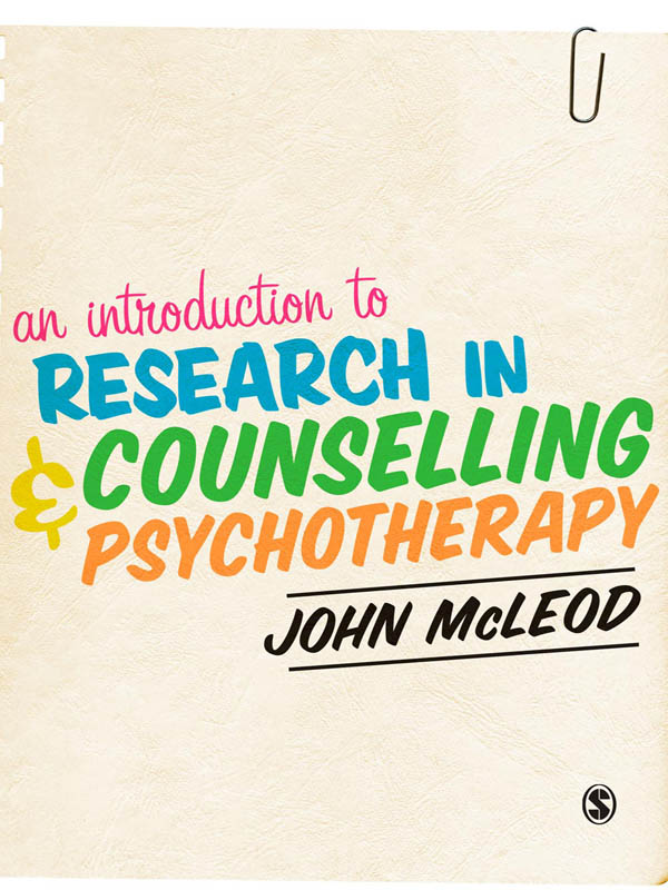 An Introduction to Research in Counselling and Psychotherapy