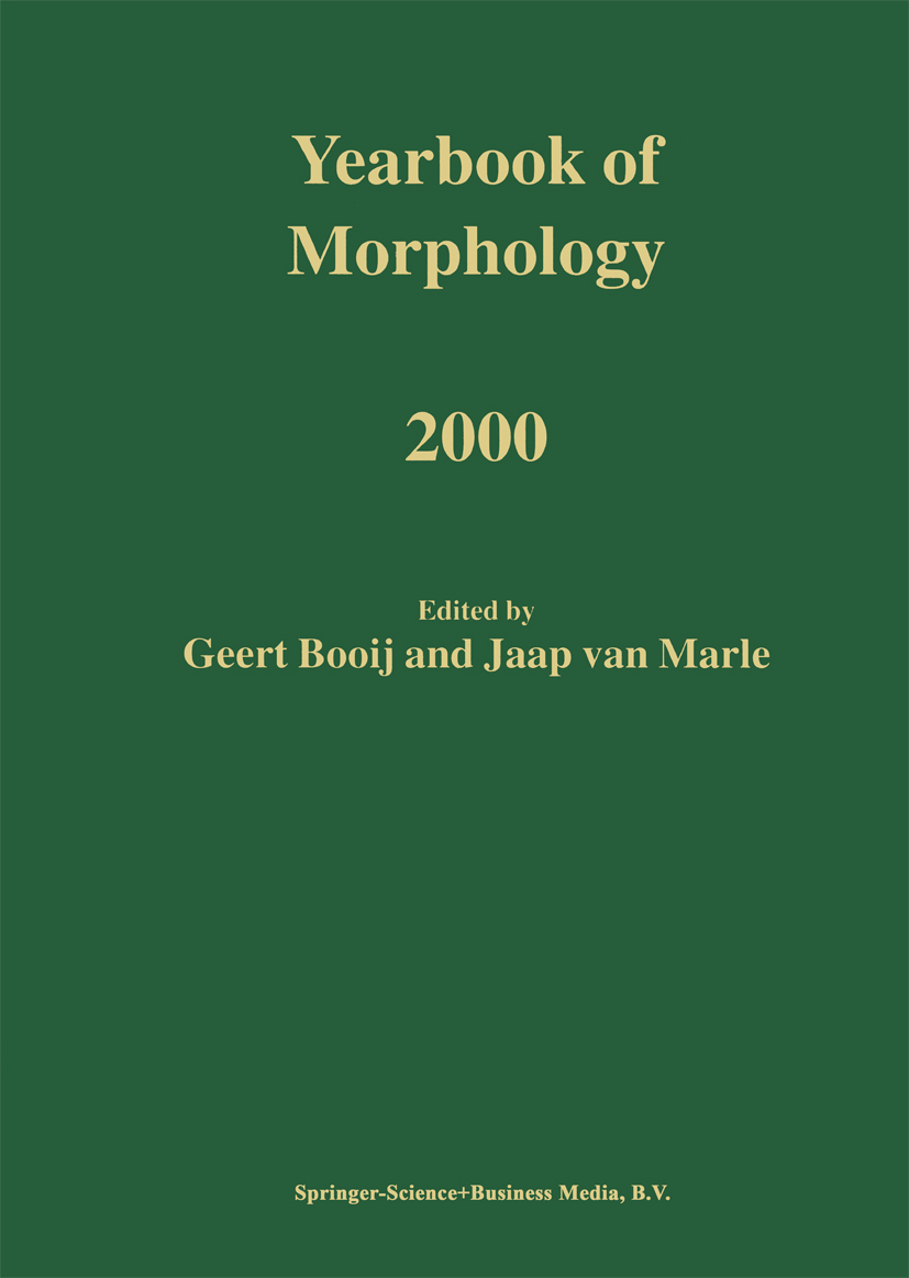 Yearbook of Morphology 2000 - 50-99.99