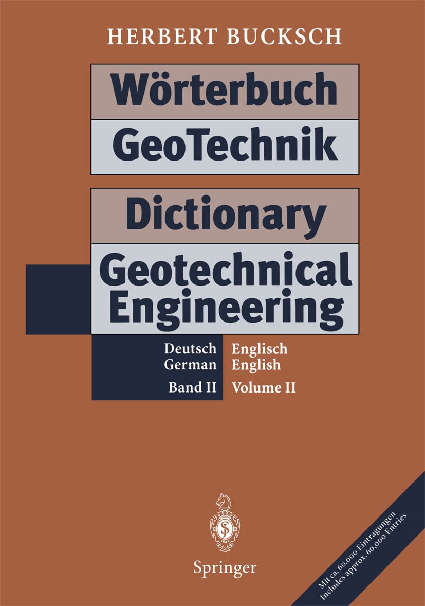 WÃ¶rterbuch GeoTechnik Dictionary Geotechnical Engineering