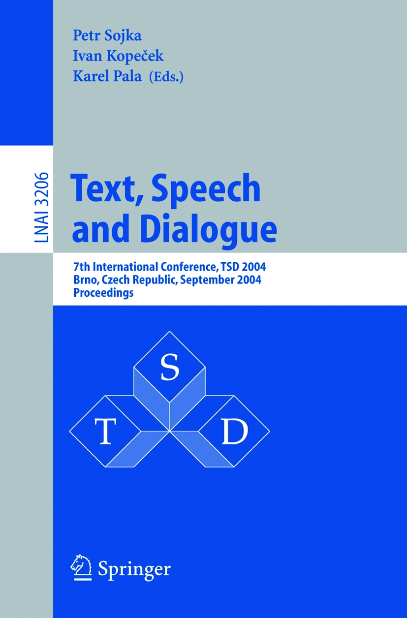 Text, Speech and Dialogue - >100