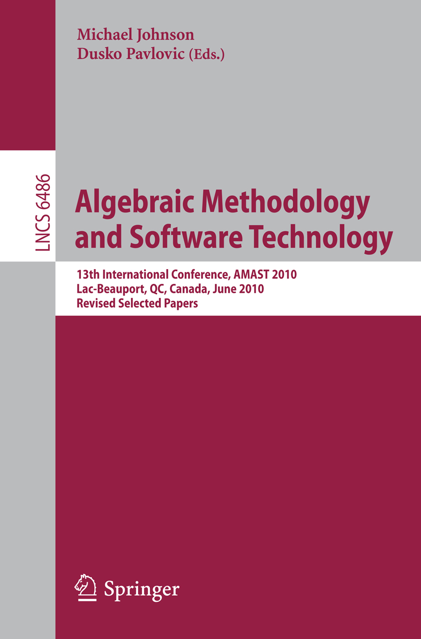 Algebraic Methodology and Software Technology - 50-99.99