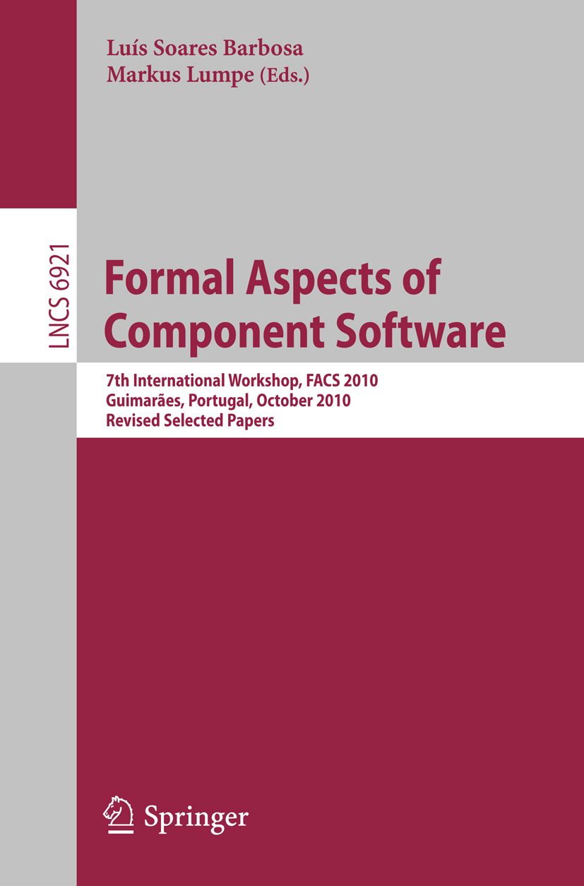 Formal Aspects of Component Software - 50-99.99