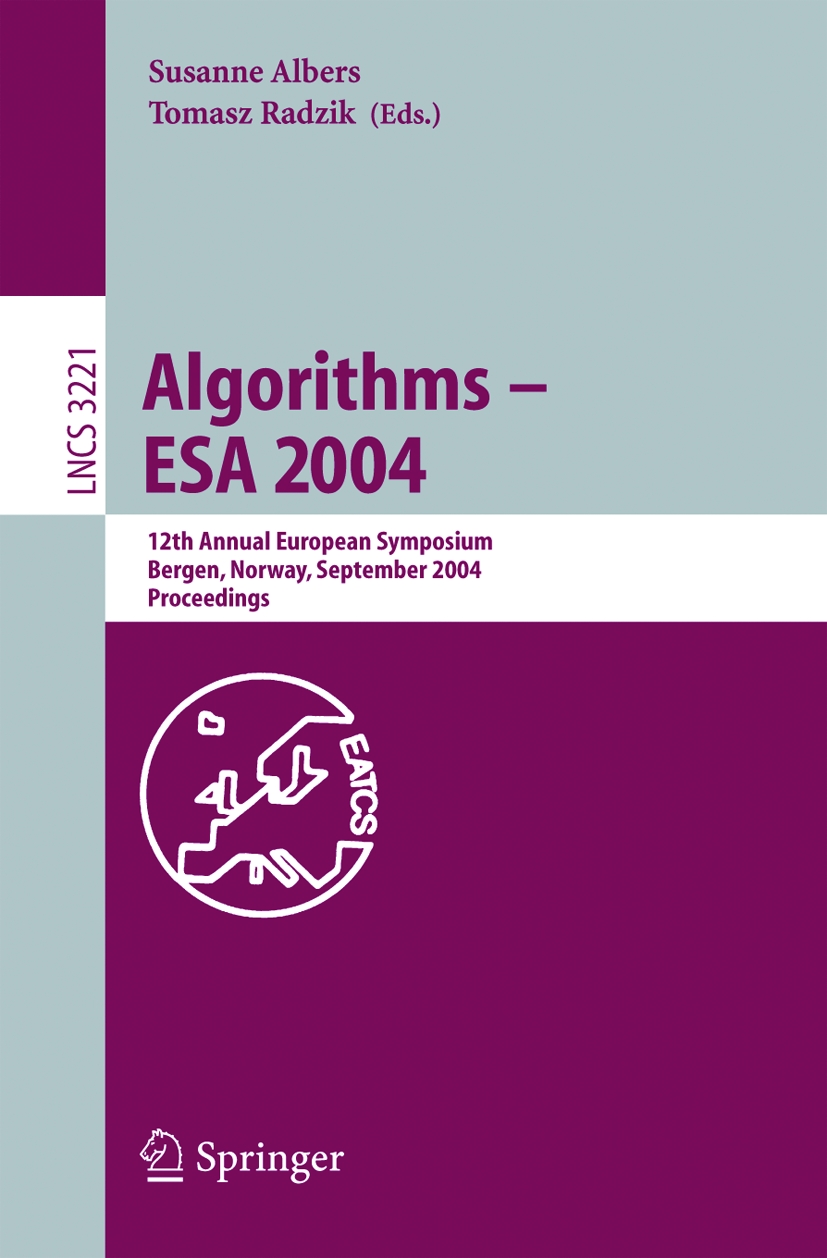 Algorithms -- ESA 2004 - >100