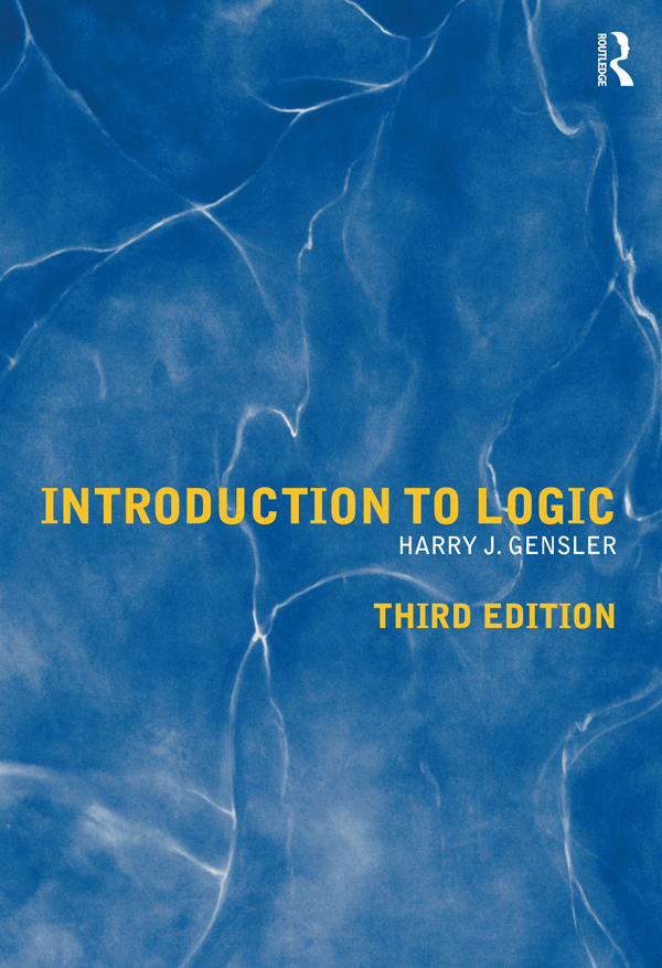 Introduction To Logic 3rd Ed Gensler Harry J Ebook