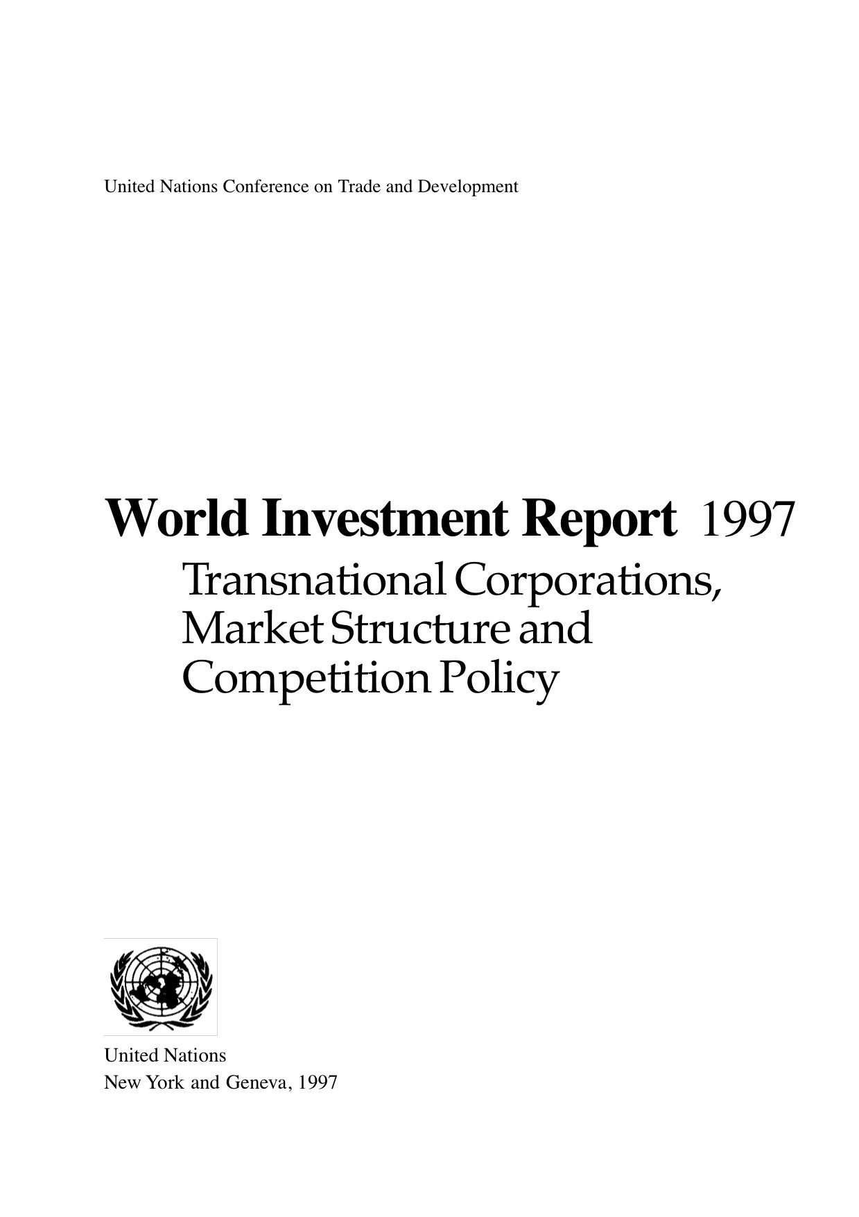 World Investment Report 1997