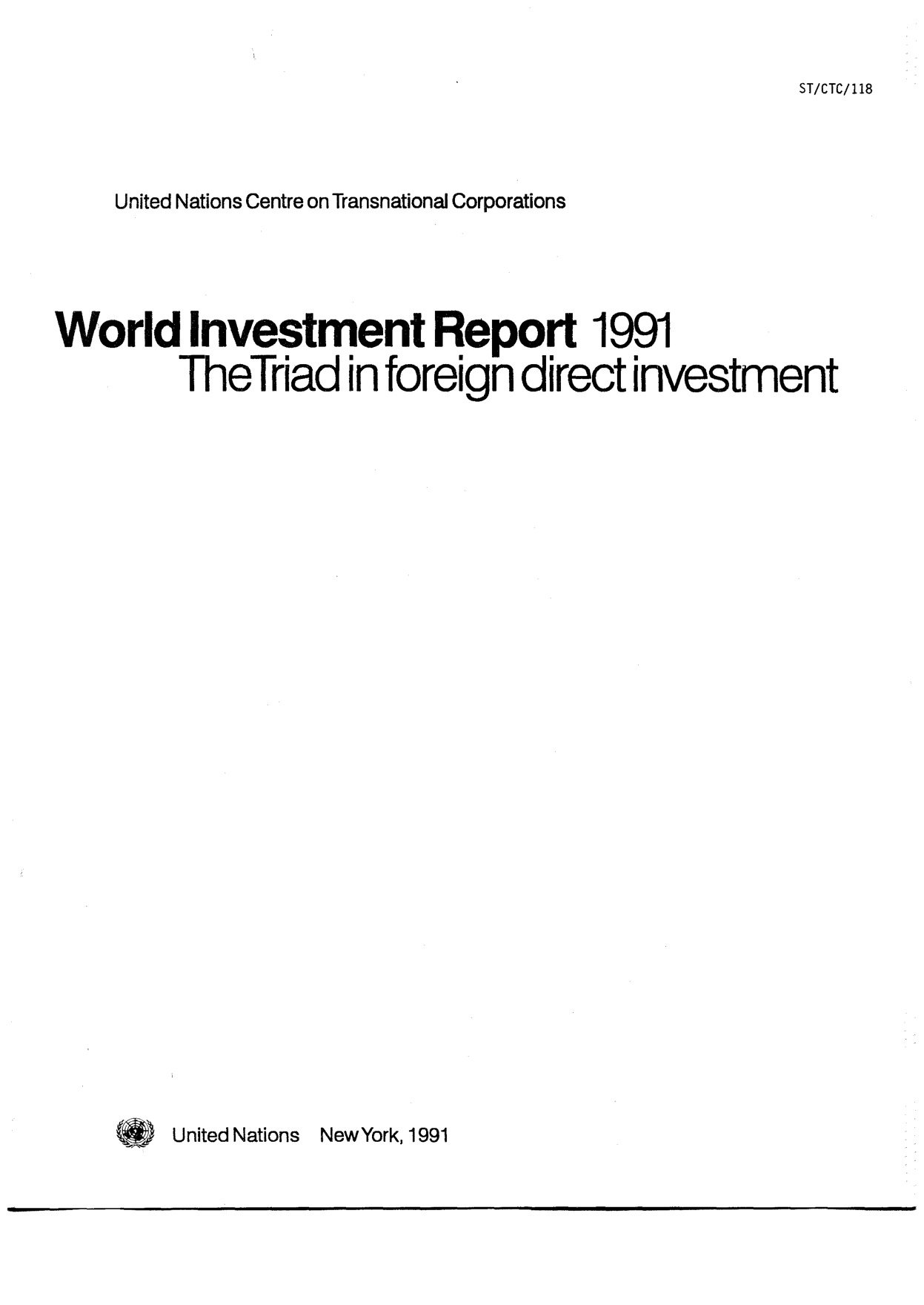 World Investment Report 1991