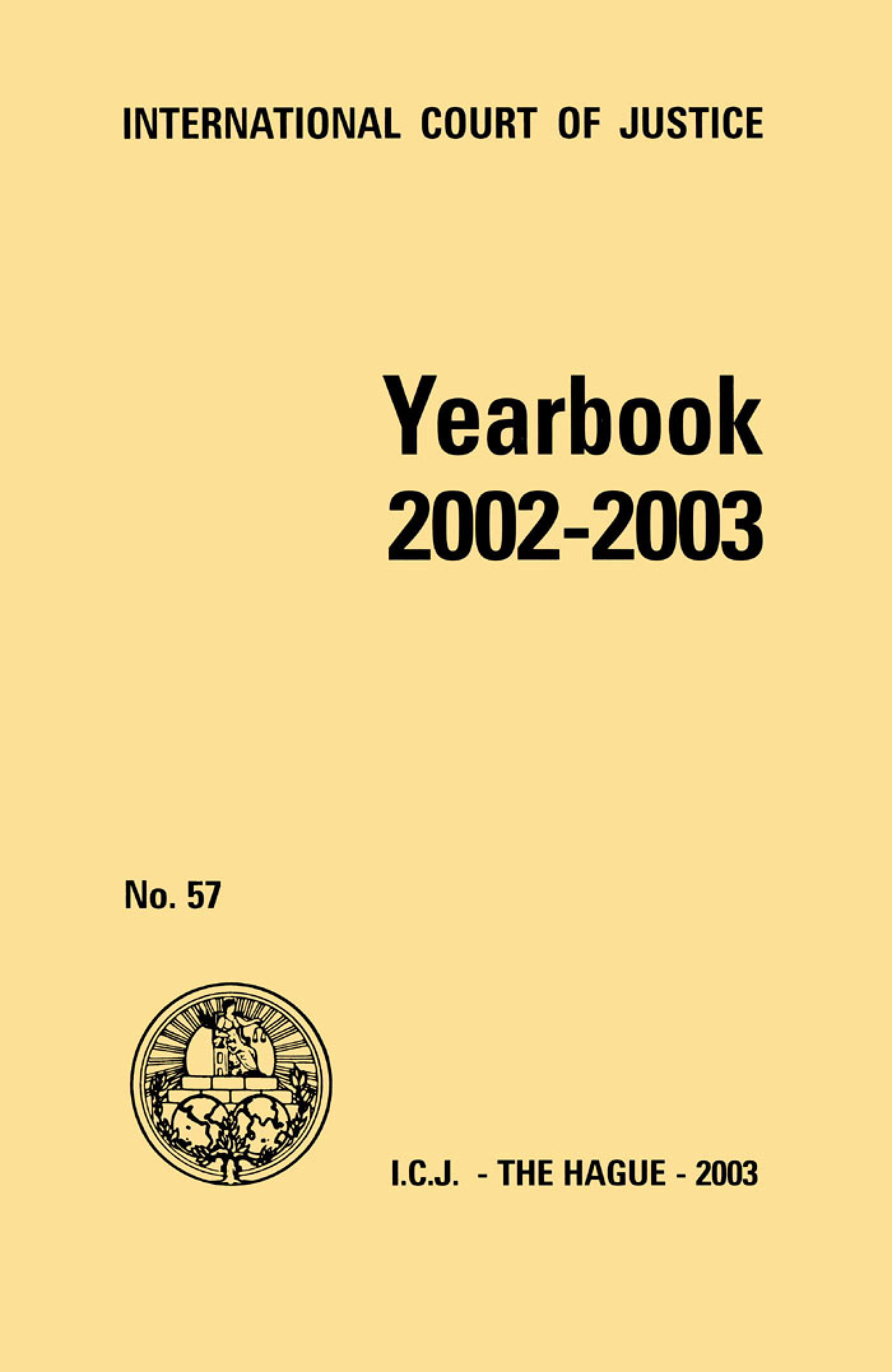 Yearbook of the International Court of Justice 2002-2003