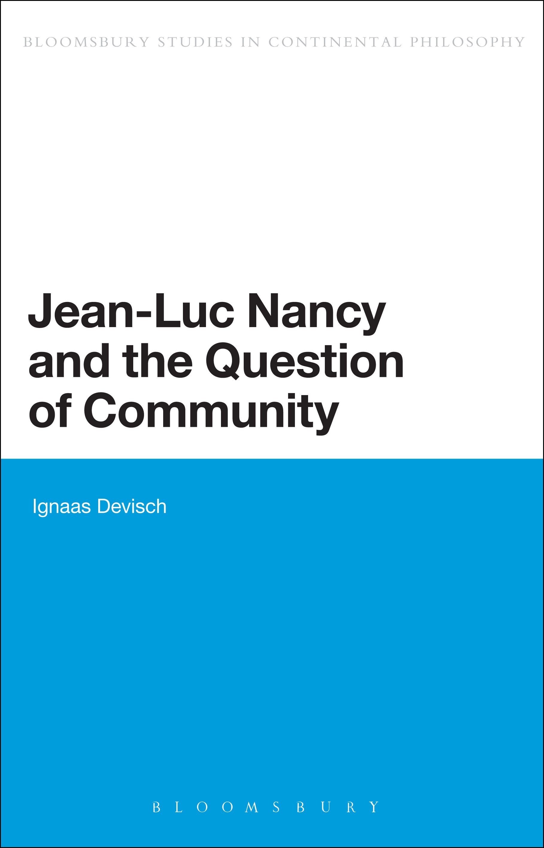 Jean-Luc Nancy and the Question of Community - 25-49.99