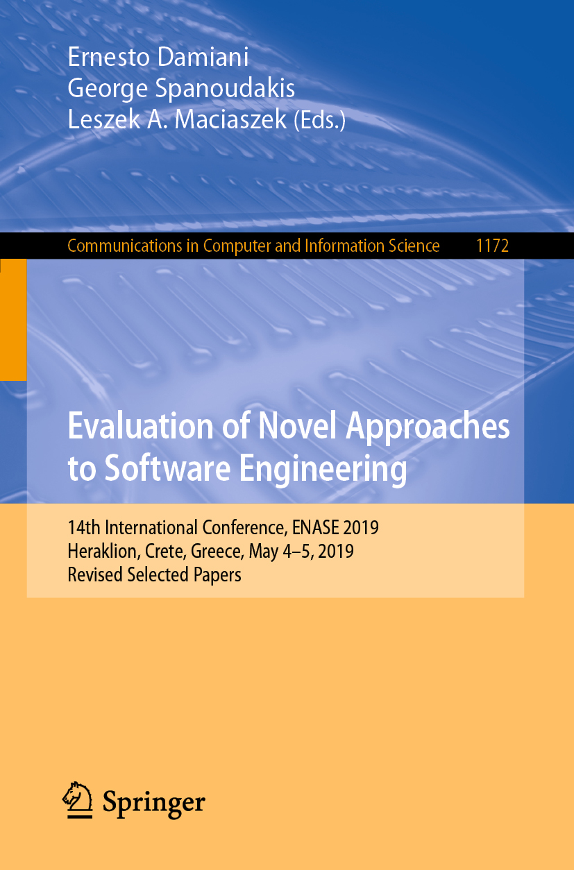 Evaluation of Novel Approaches to Software Engineering - 50-99.99
