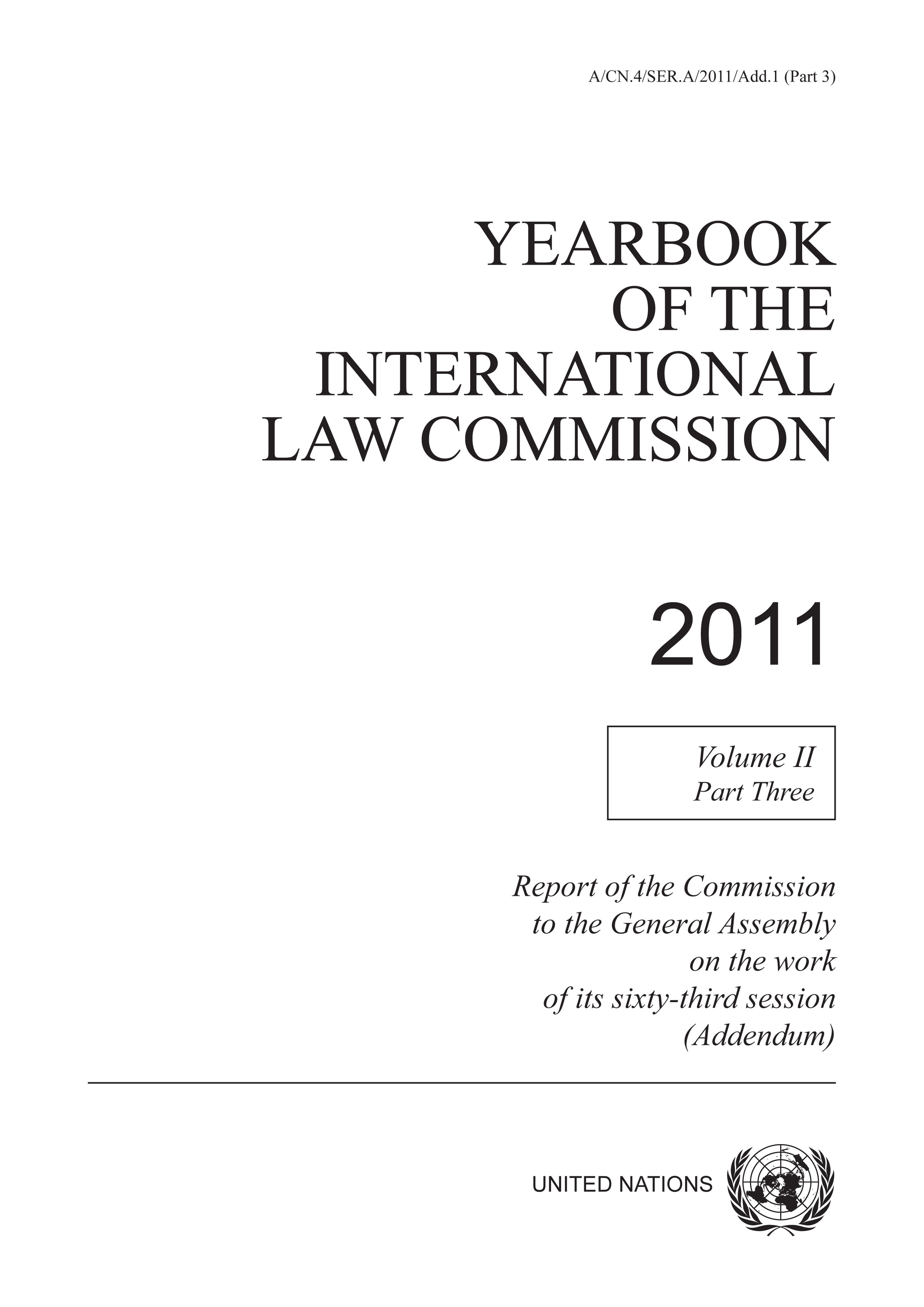 Yearbook of the International Law Commission 2011, Vol. II, Part 3