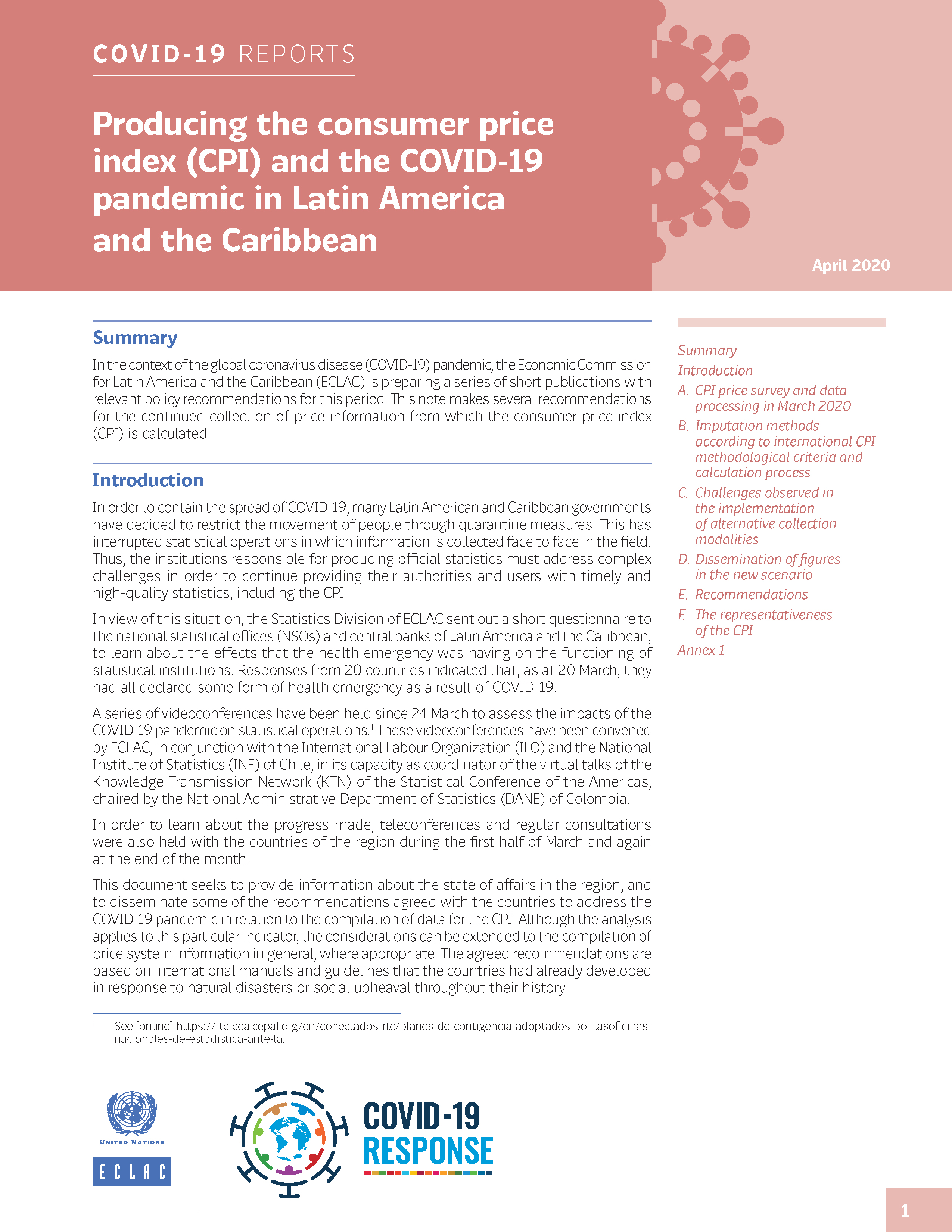 Producing the Consumer Price Index (CPI) and the COVID-19 Pandemic in Latin America and the Caribbean