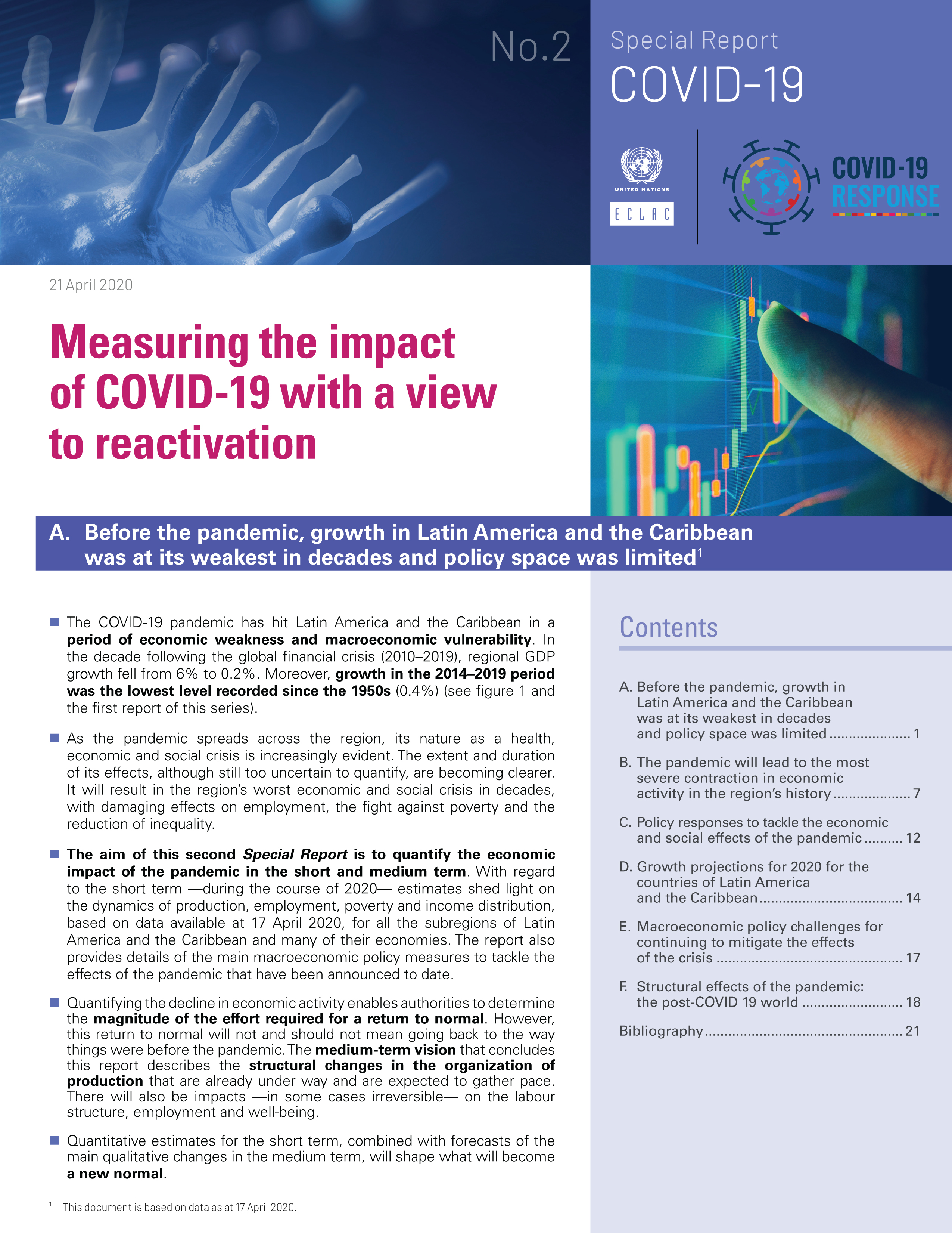 Measuring the Impact of COVID-19 with a View to Reactivation