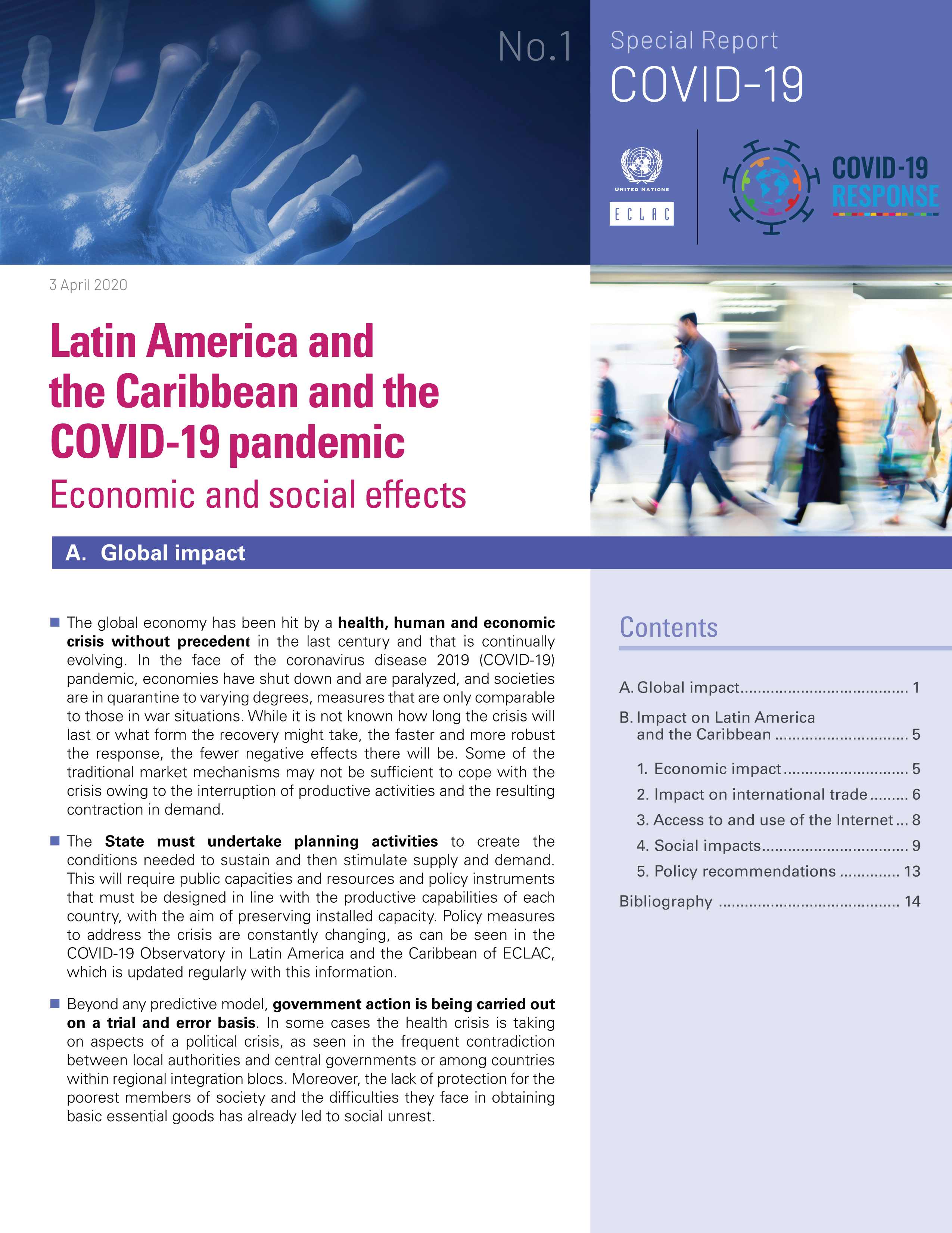 Latin America and the Caribbean and the COVID-19 Pandemic