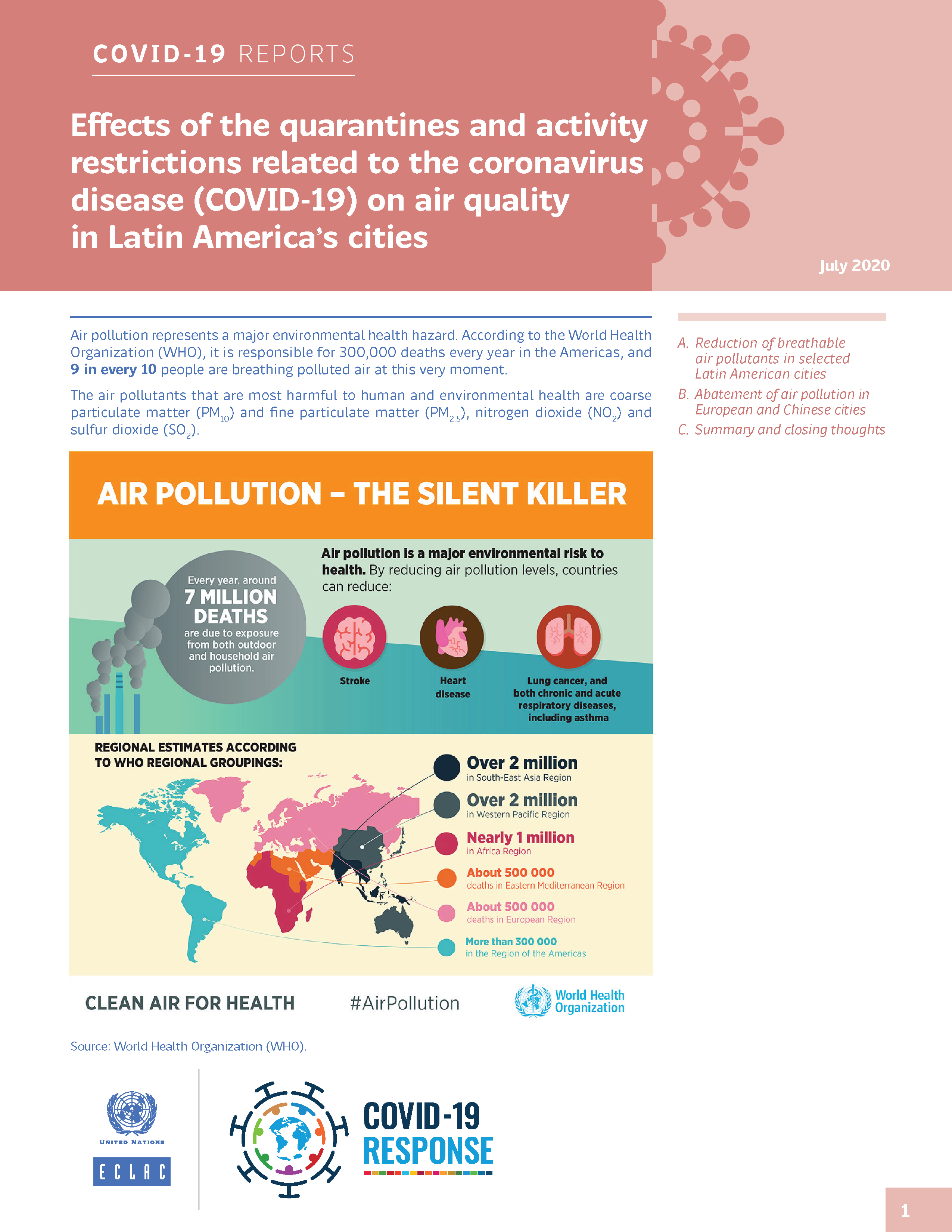 Effects of the Quarantines and Activity Restrictions Related to the Coronavirus Disease (COVID-19) on Air Quality in Latin America's Cities
