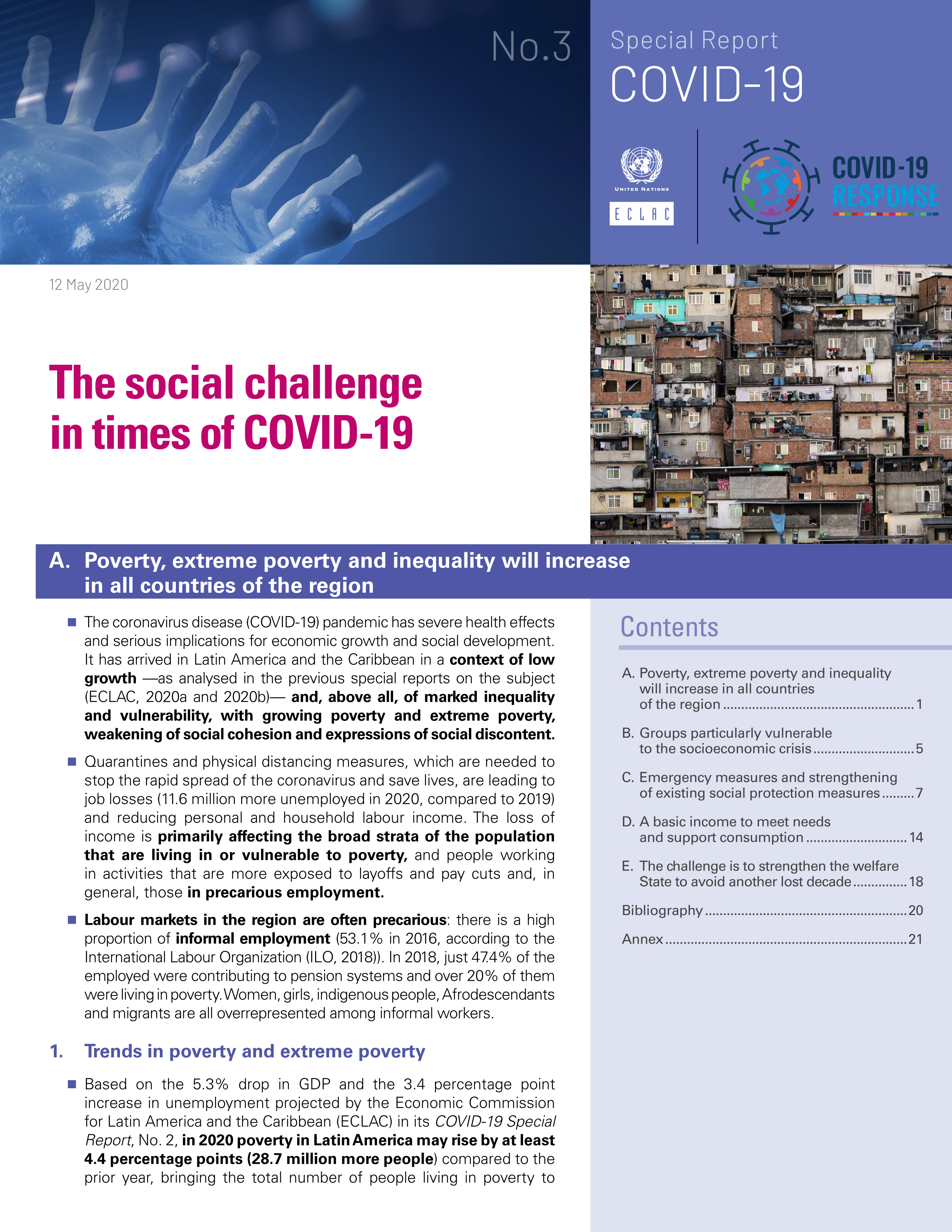 The Social Challenge in Times of COVID-19