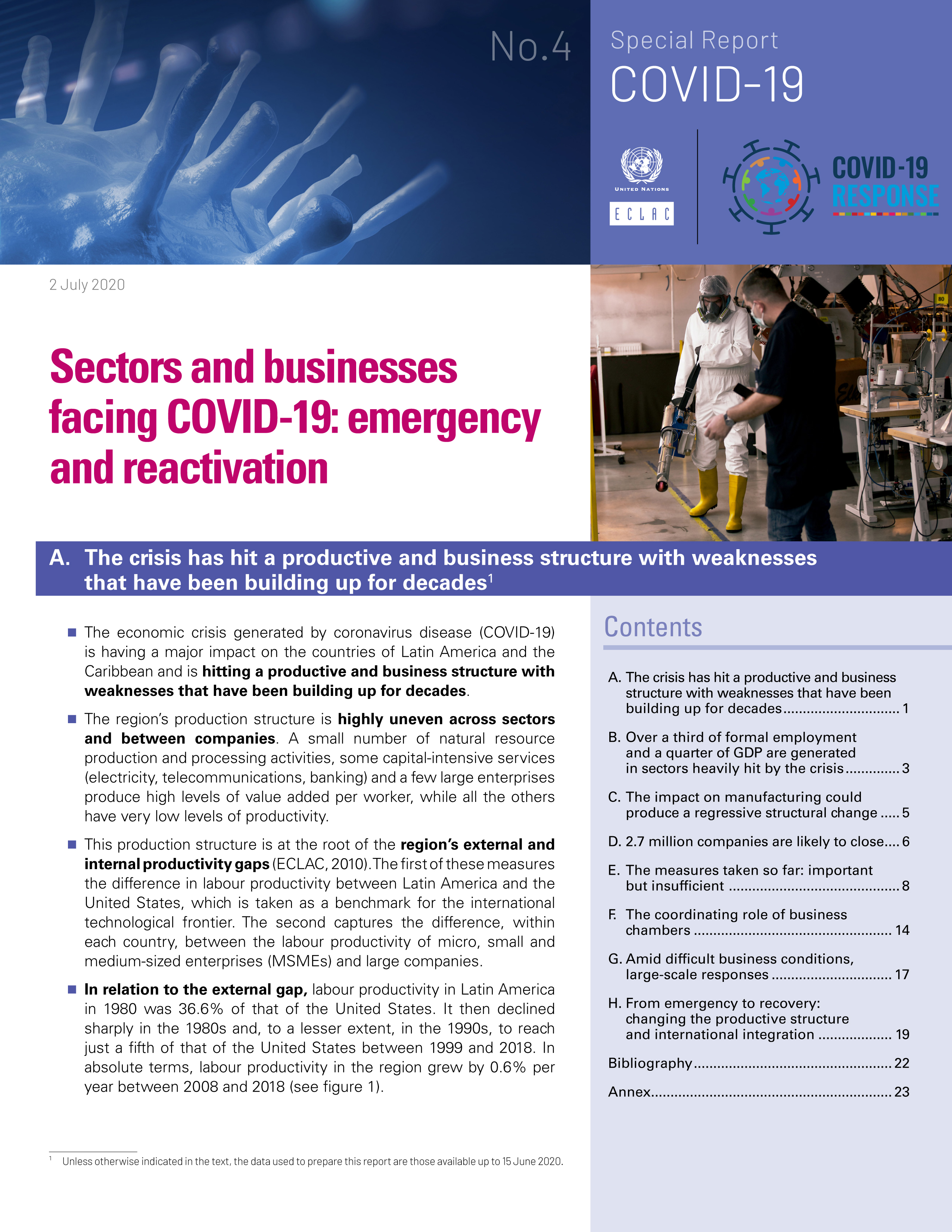Sectors and Businesses Facing COVID-19