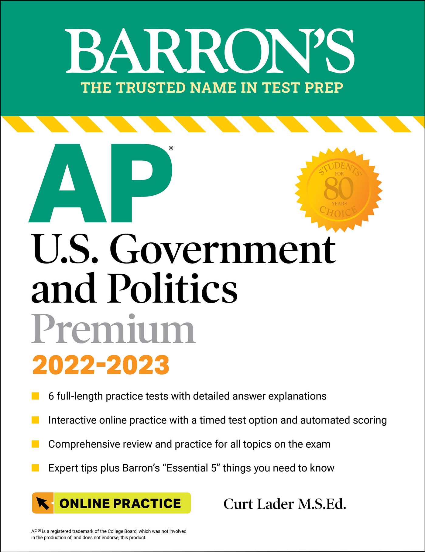 [PDF] Ebook Barrons AP U.S. Government and Politics Premium 20222023