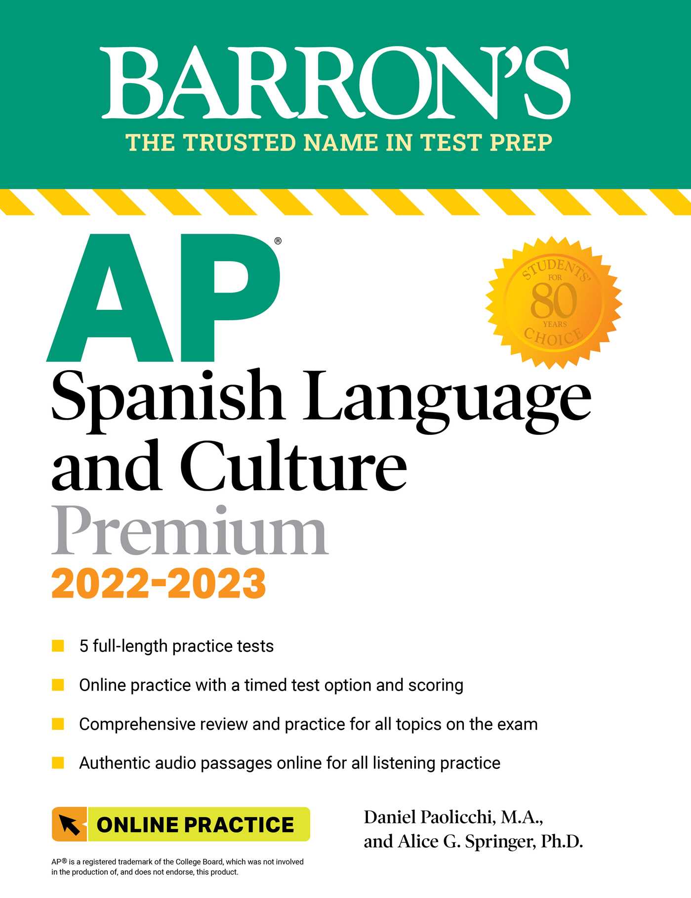 [PDF] Ebook Barrons AP Spanish Language and Culture Premium 20222023